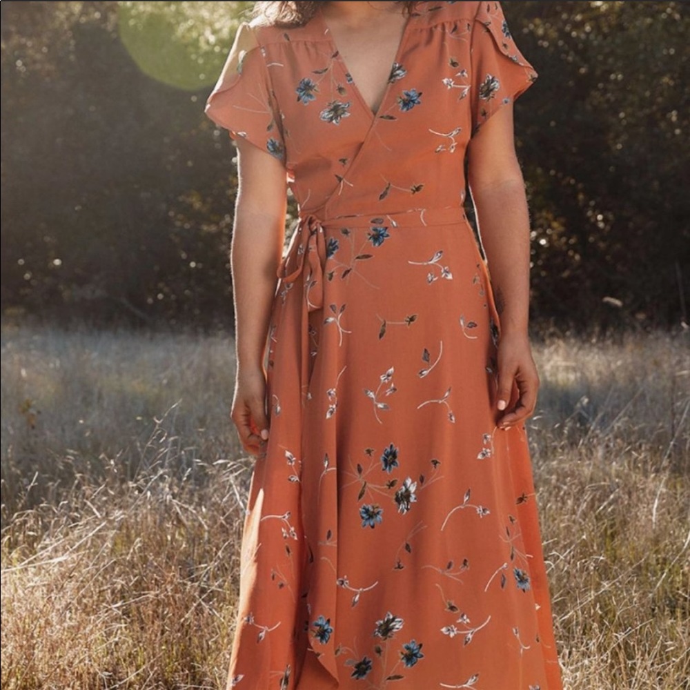 Christy Dawn terracotta floral Autumn dress